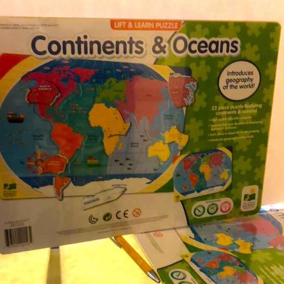 Lift & learn Continents & Oceans NWT 3-6 yrs 22pc - Picture 4 of 5